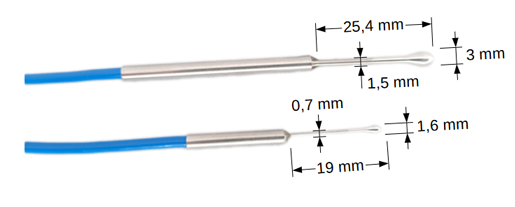 Sonde rigide avec pointe sphérique pour souris et rat